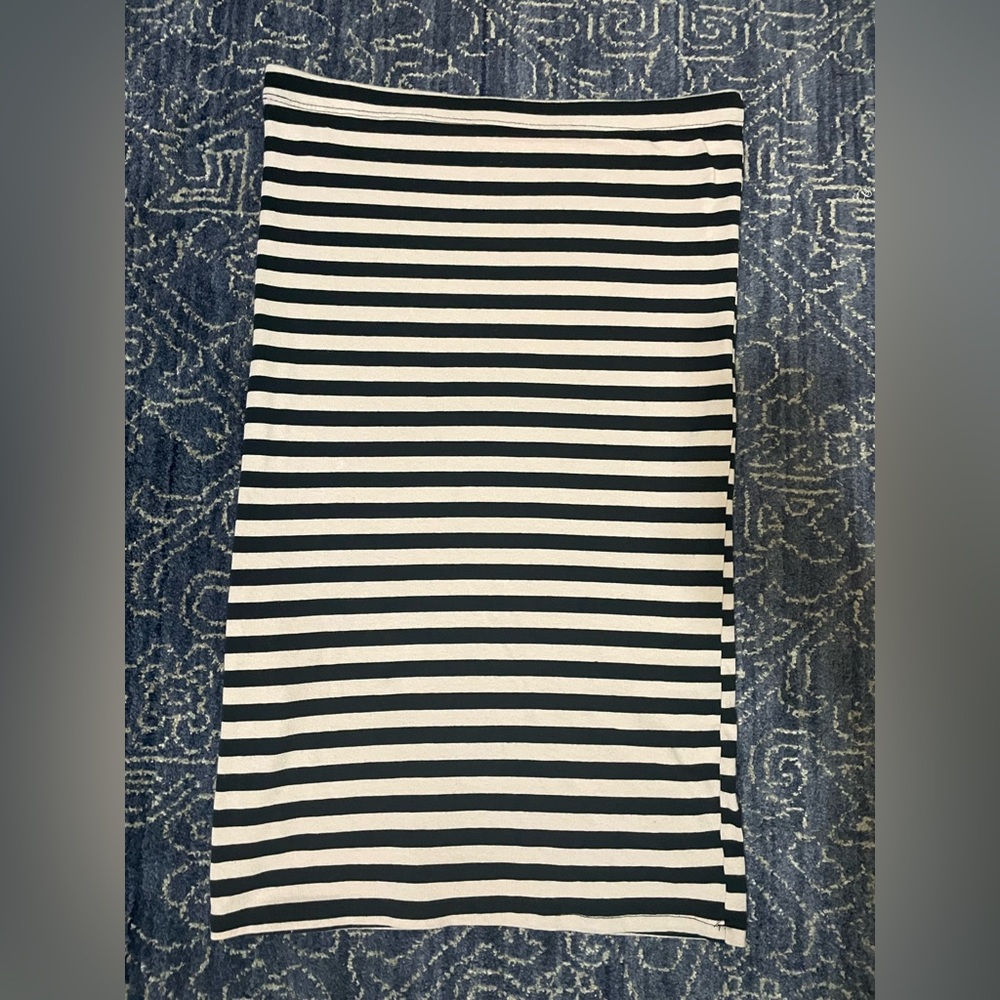 Midi Bodycon Tan and Black Striped skirt